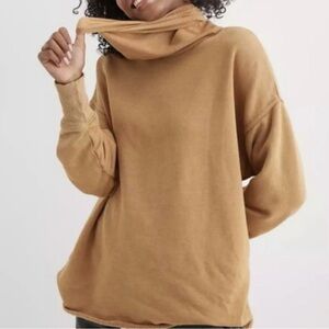 Aerie Warm Camel Cowl Neck Sweater